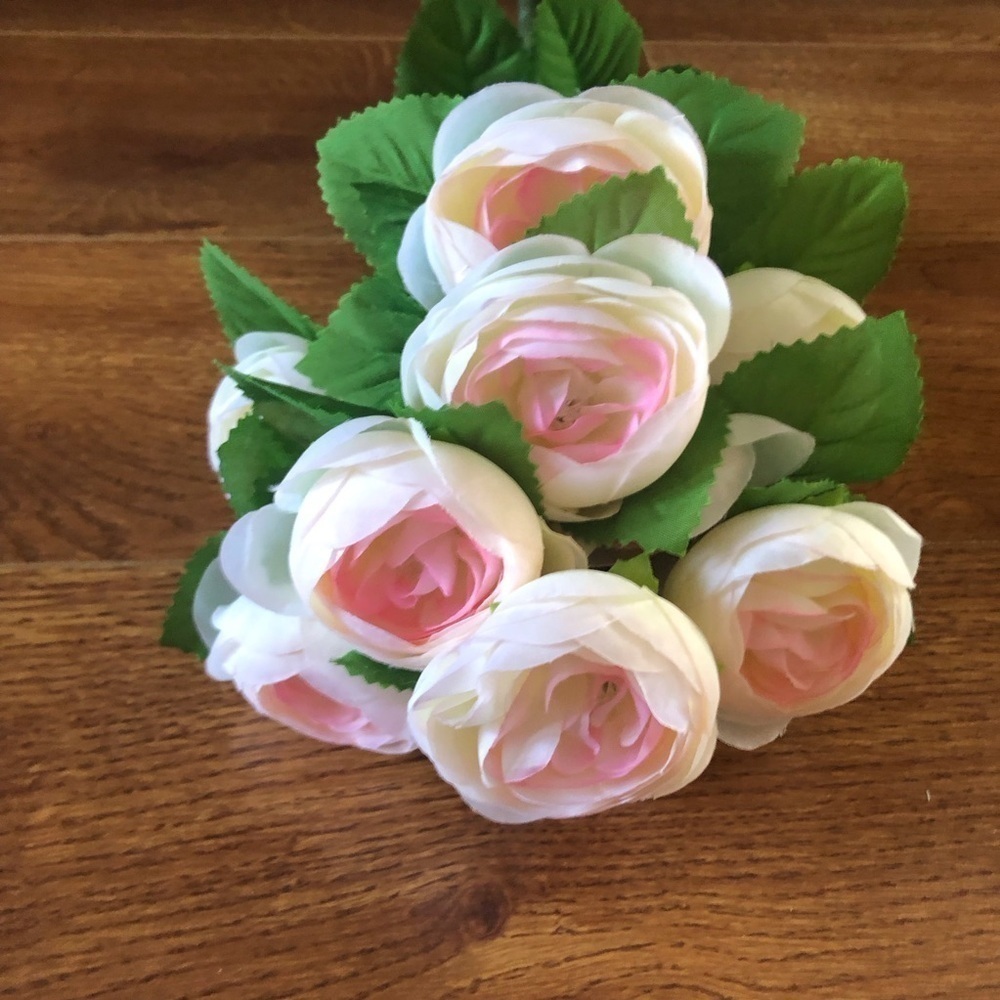 Mainstays pink ranunculus artificial flower bunch